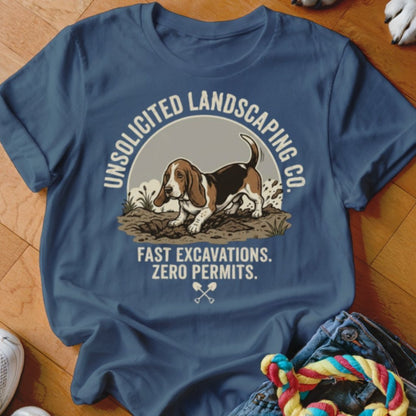 Bassett Hound Unsolicited Landscaping Co Shirt - The Pawsitive Initiative
