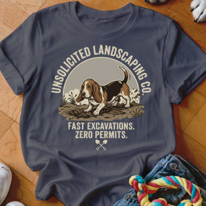 Bassett Hound Unsolicited Landscaping Co Shirt - The Pawsitive Initiative
