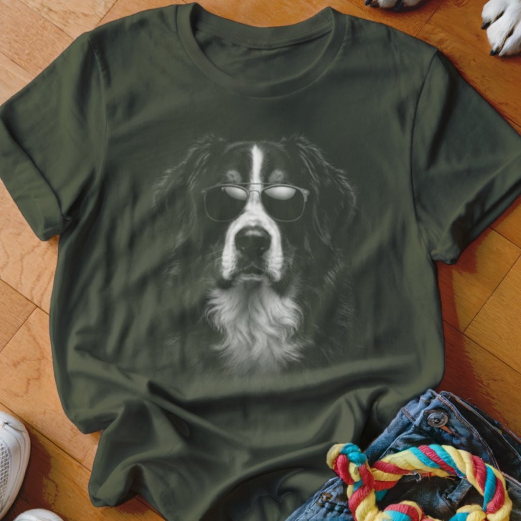 Bernese Mountain Dog in Aviators Shirt - The Pawsitive Initiative
