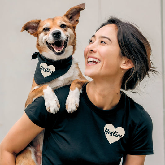 Besties Matching Shirt and Bandana - The Pawsitive Initiative