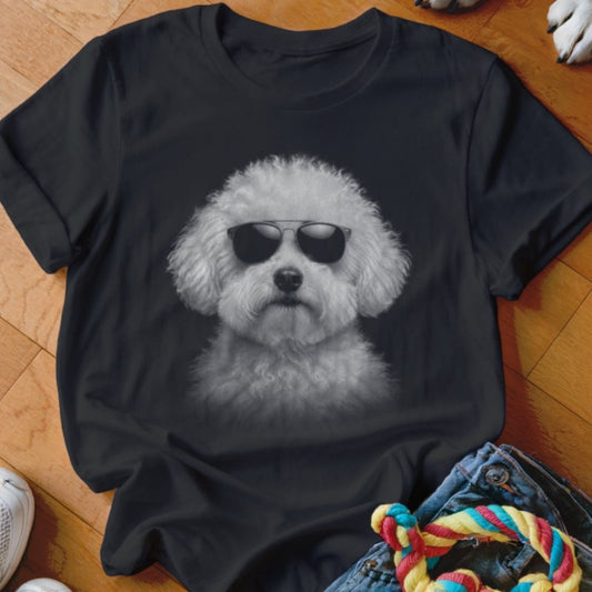 Bichon Frise in Aviators Shirt - The Pawsitive Initiative