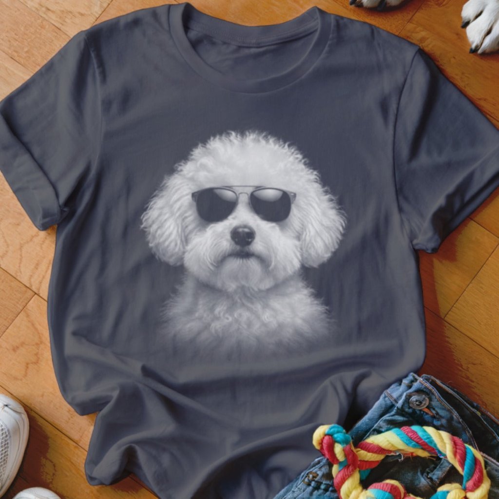 Bichon Frise in Aviators Shirt - The Pawsitive Initiative