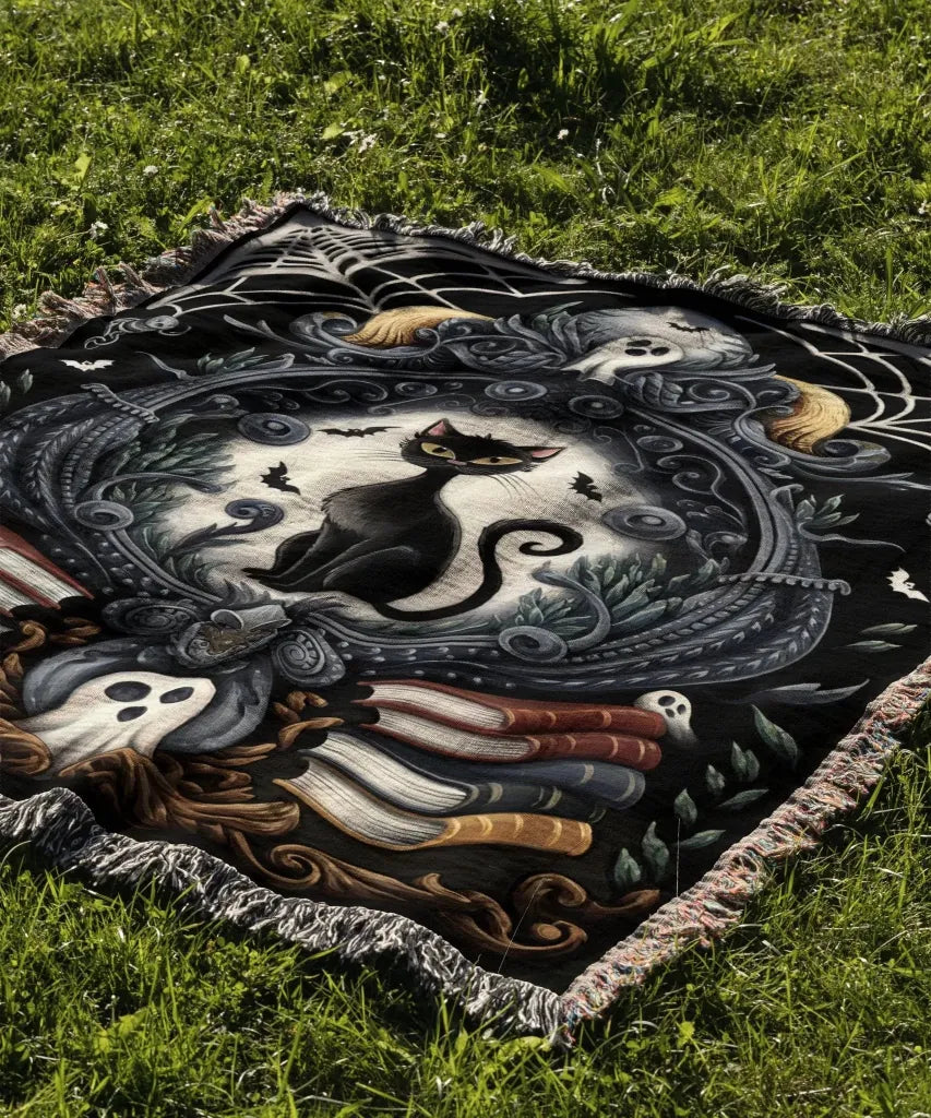 Black Cat Halloween Blanket - The Pawsitive Initiative