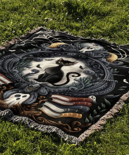 Black Cat Halloween Blanket - The Pawsitive Initiative