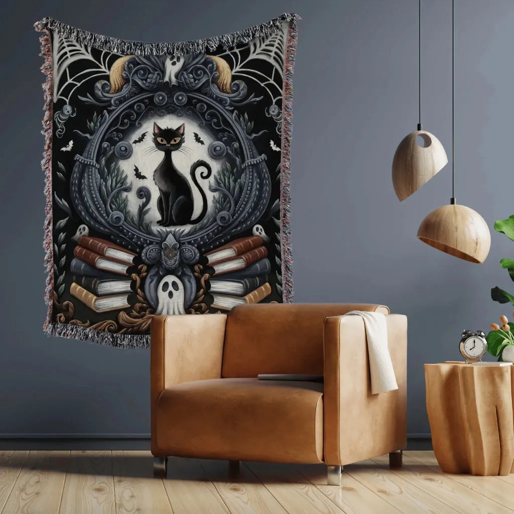 Black Cat Halloween Blanket - The Pawsitive Initiative