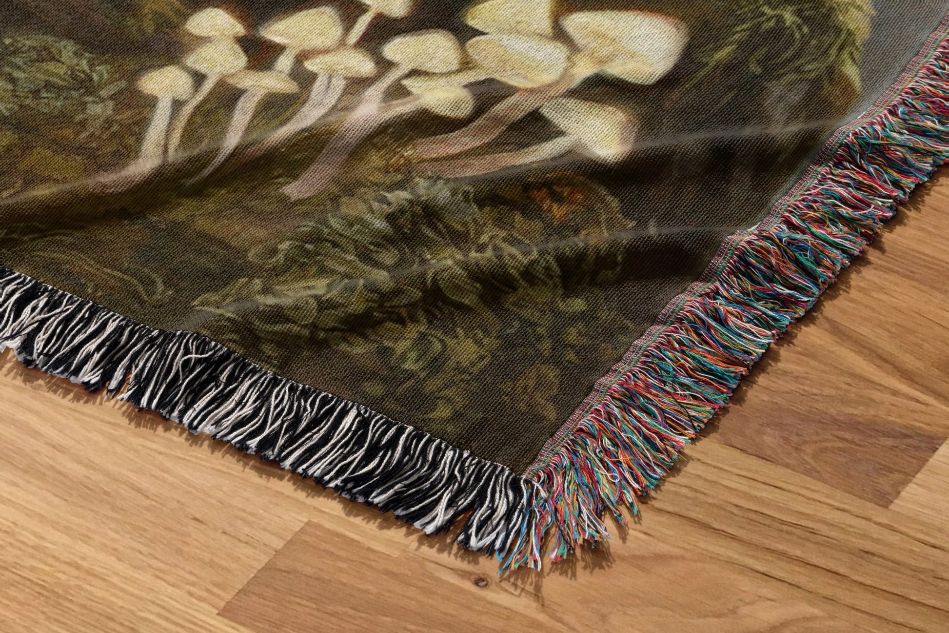 Black Cat in Magical Forest Blanket - The Pawsitive Initiative