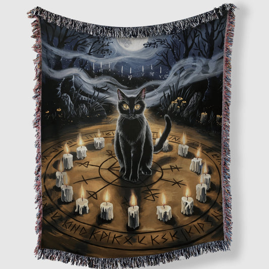 Black Cat Moon Ritual Blanket - The Pawsitive Initiative