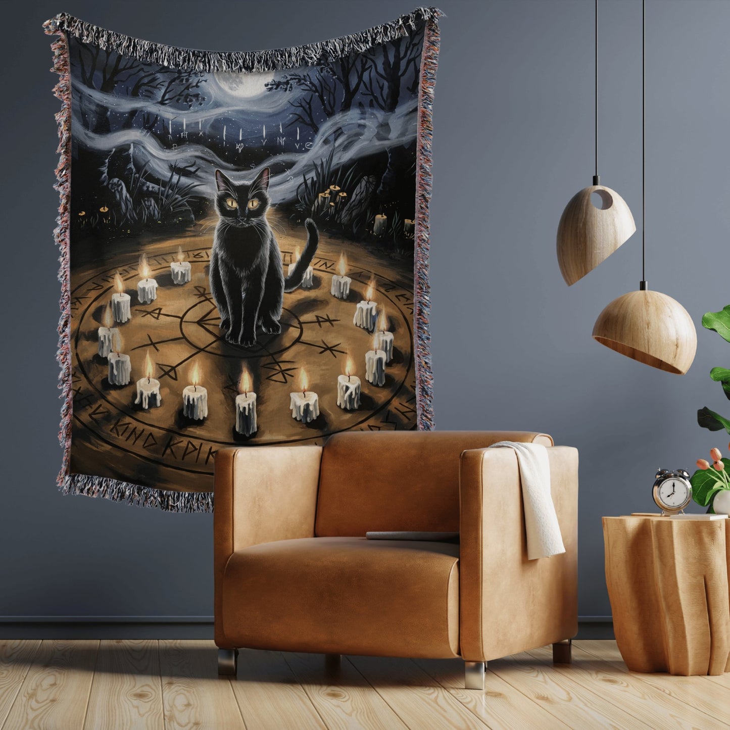 Black Cat Moon Ritual Blanket - The Pawsitive Initiative