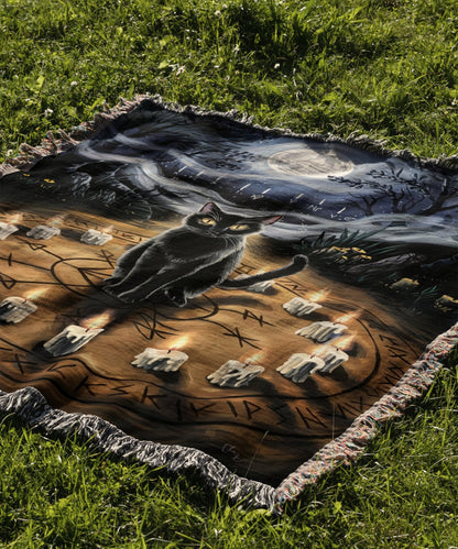 Black Cat Moon Ritual Blanket - The Pawsitive Initiative