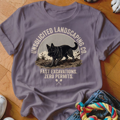 Black Shepherd Unsolicited Landscaping Co Shirt - The Pawsitive Initiative