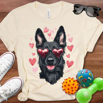 Black Shepherd Valentine Shirt - The Pawsitive Initiative