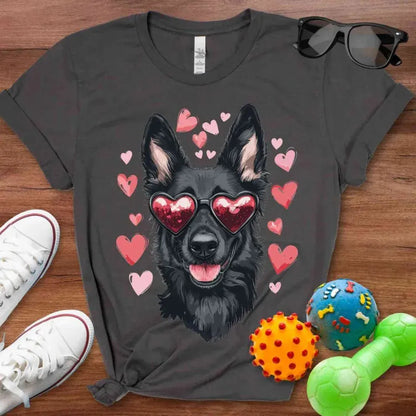 Black Shepherd Valentine Shirt - The Pawsitive Initiative