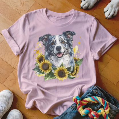 Blue Merle Sunflower Shirt - The Pawsitive Initiative