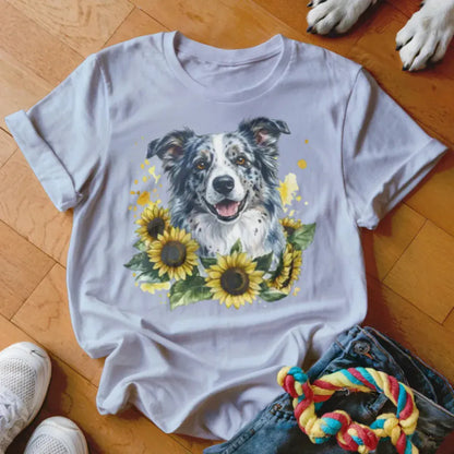 Blue Merle Sunflower Shirt - The Pawsitive Initiative