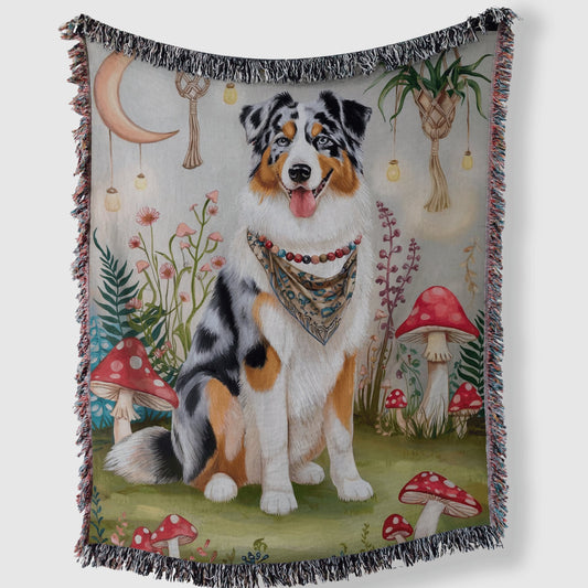 Boho Australian Shepherd Blanket - The Pawsitive Initiative