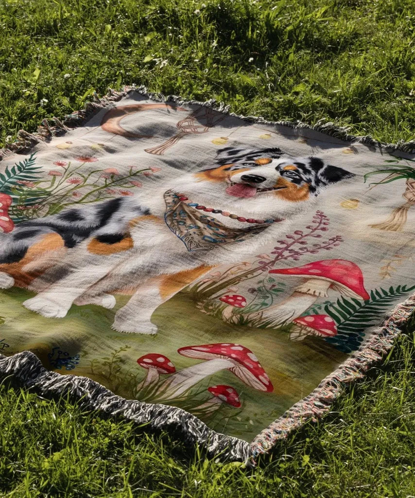 Boho Australian Shepherd Blanket - The Pawsitive Initiative
