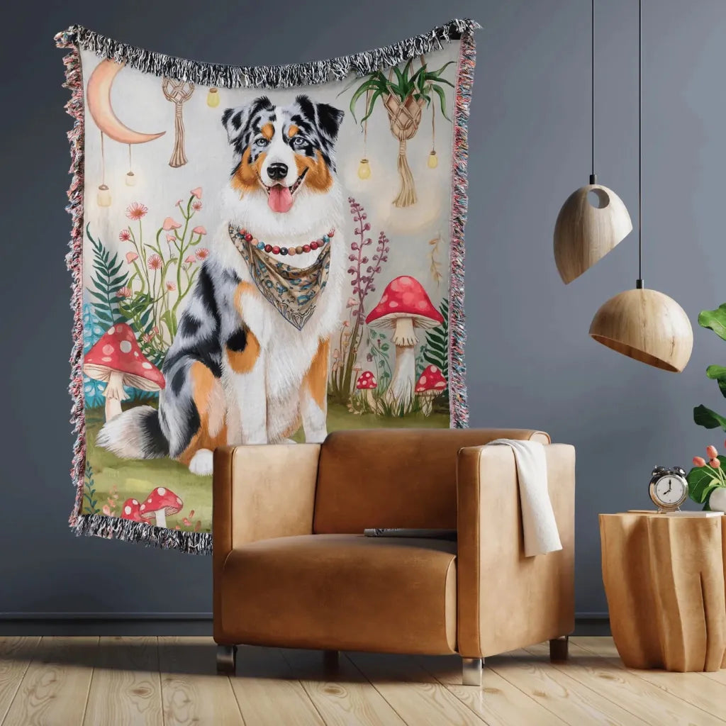 Boho Australian Shepherd Blanket - The Pawsitive Initiative