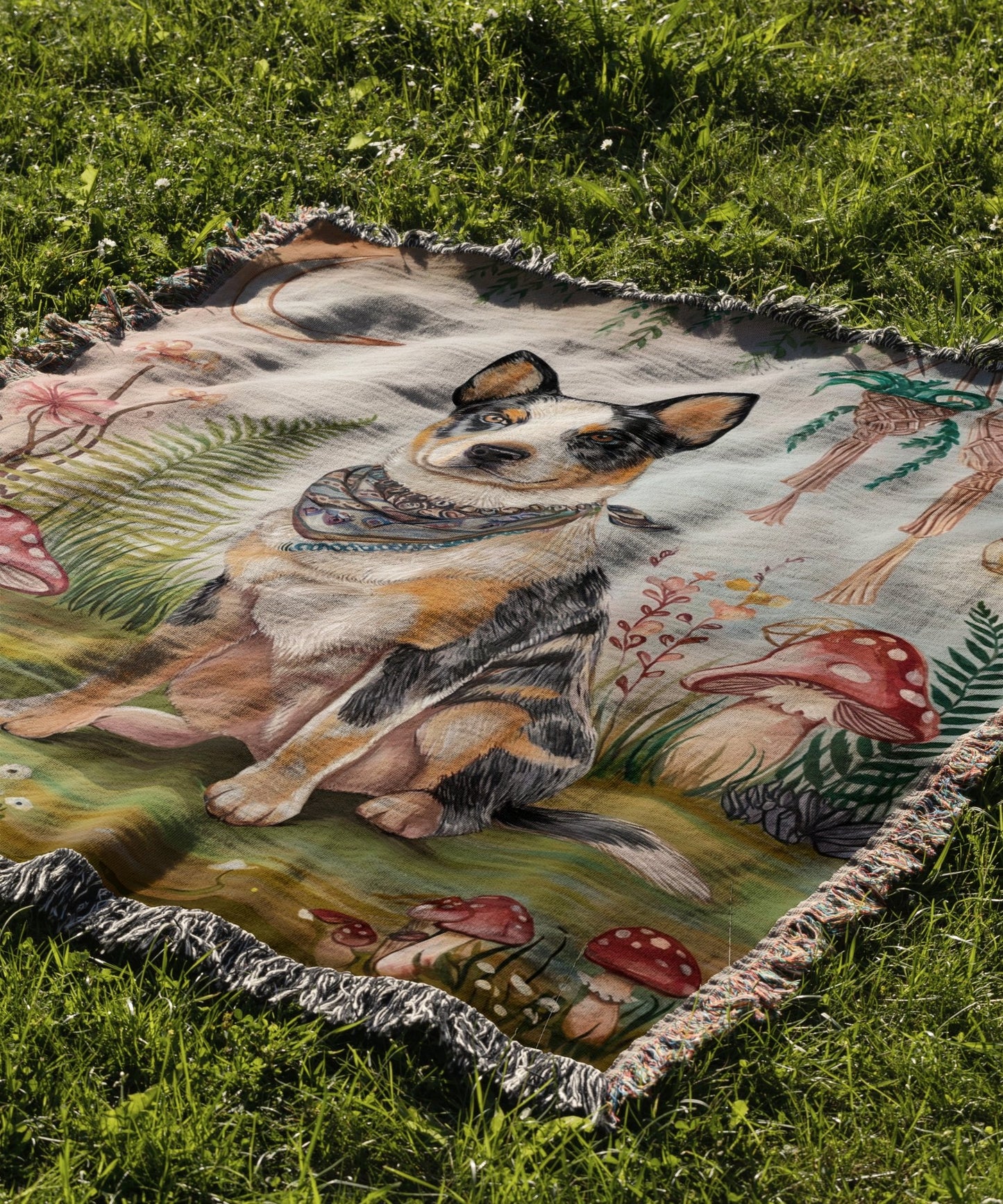 Boho Blue Heeler Blanket - The Pawsitive Initiative