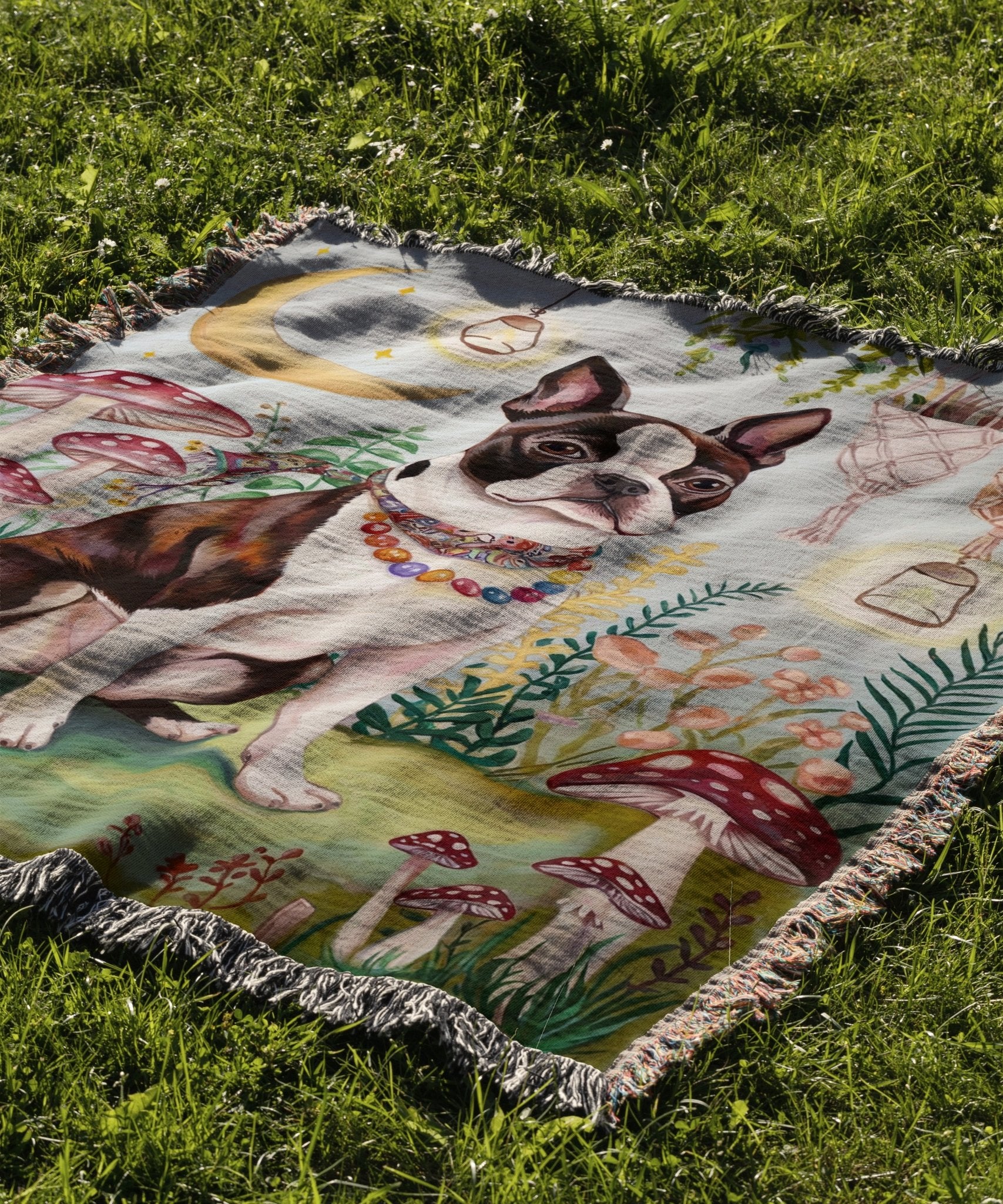 Boho Boston Terrier Blanket - The Pawsitive Initiative