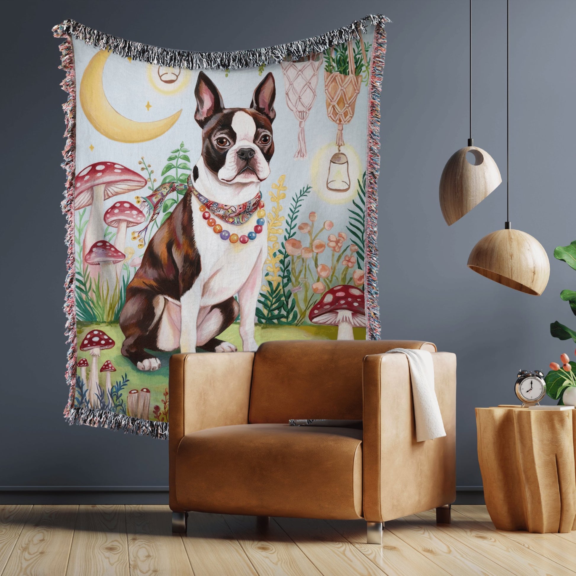 Boho Boston Terrier Blanket - The Pawsitive Initiative