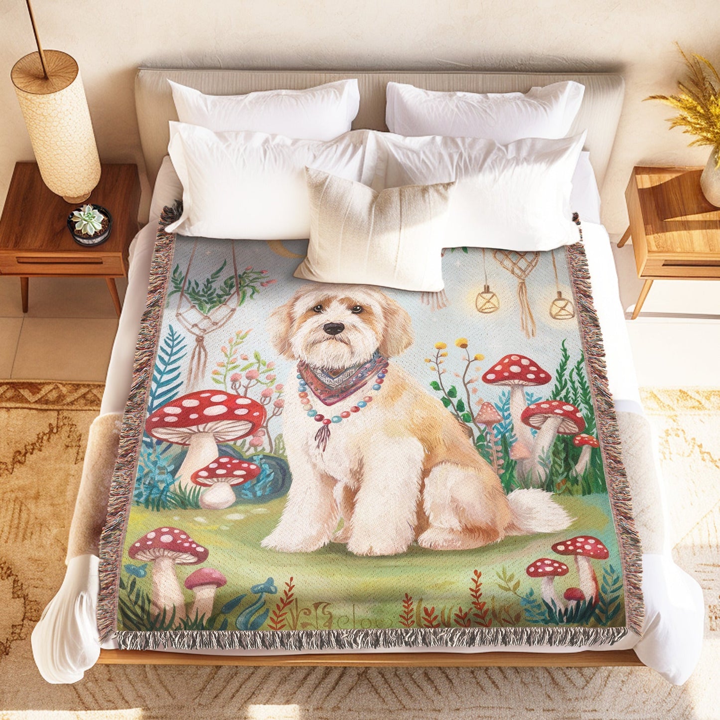 Boho Cavapoo Blanket - The Pawsitive Initiative