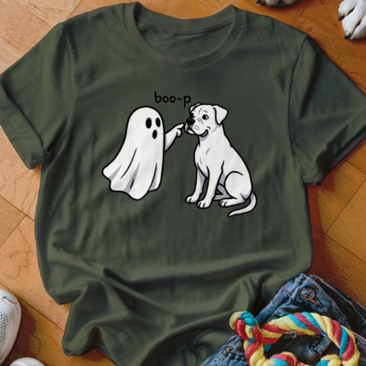 Boo-p White Boxer Shirt - The Pawsitive Initiative