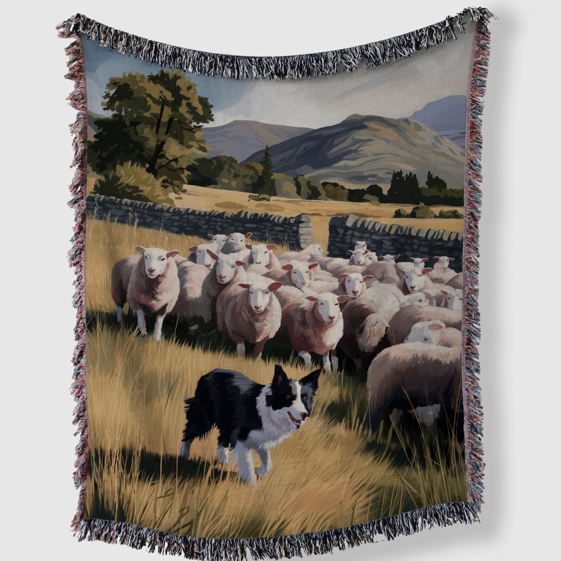 Border Collie Herding Sheep Blanket - The Pawsitive Initiative