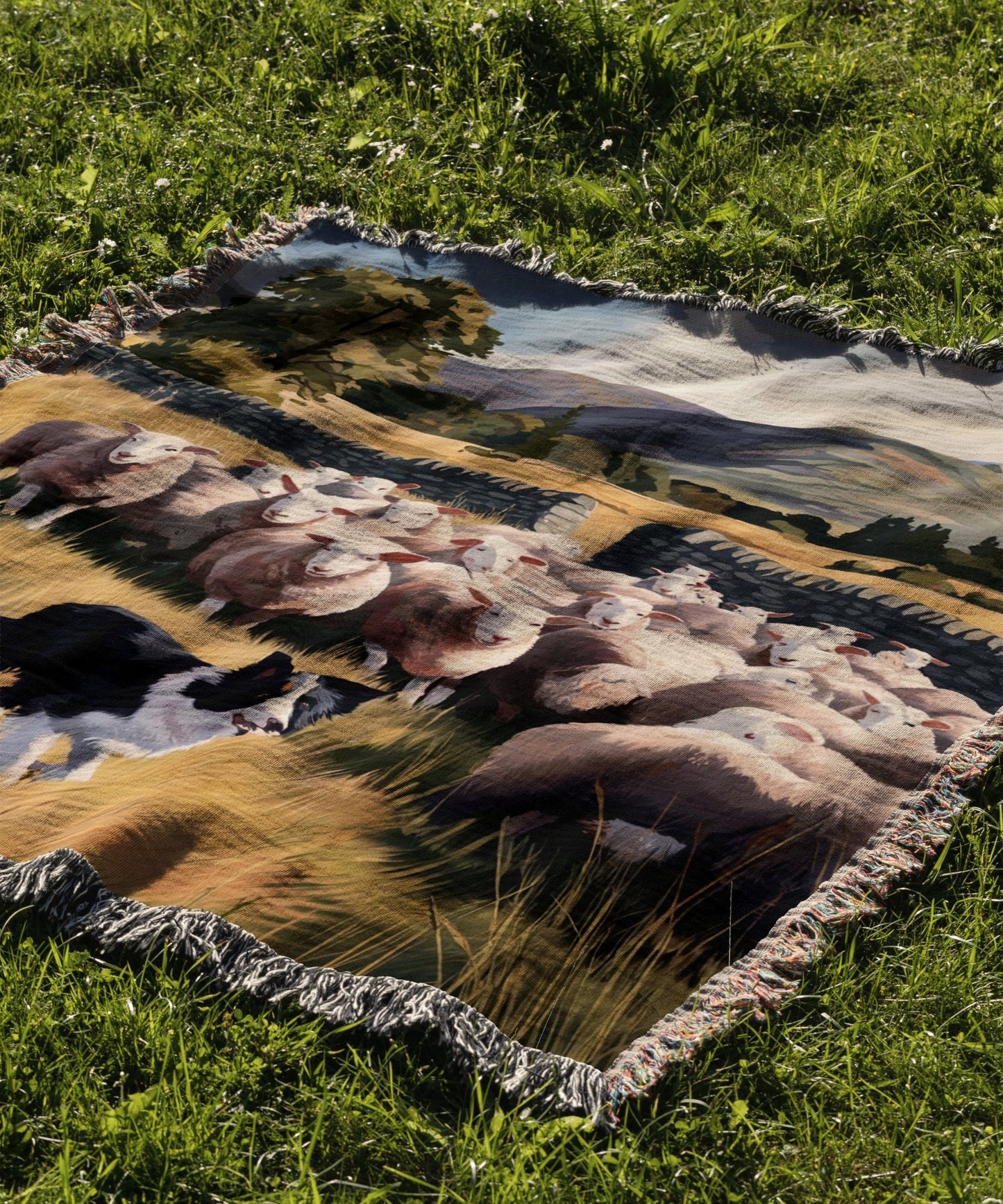 Border Collie Herding Sheep Blanket - The Pawsitive Initiative