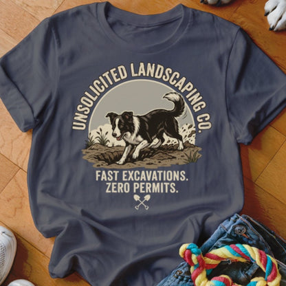 Border Collie Unsolicited Landscaping Co Shirt - The Pawsitive Initiative