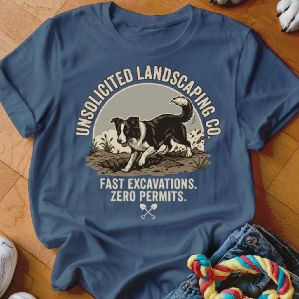 Border Collie Unsolicited Landscaping Co Shirt - The Pawsitive Initiative