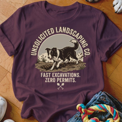 Border Collie Unsolicited Landscaping Co Shirt - The Pawsitive Initiative