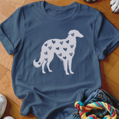 Borzoi Hearts Shirt - The Pawsitive Initiative
