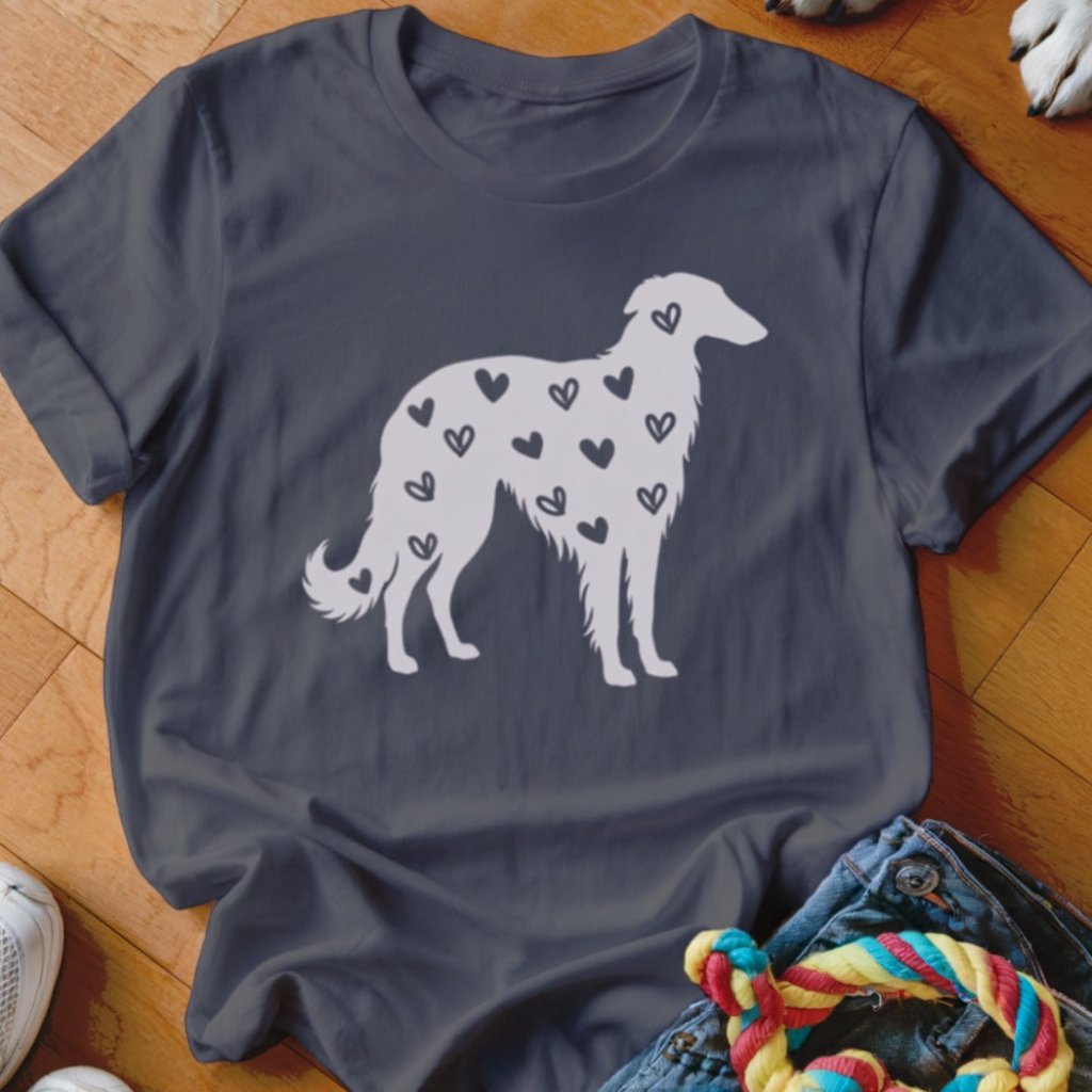 Borzoi Hearts Shirt - The Pawsitive Initiative