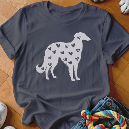 Borzoi Hearts Shirt - The Pawsitive Initiative