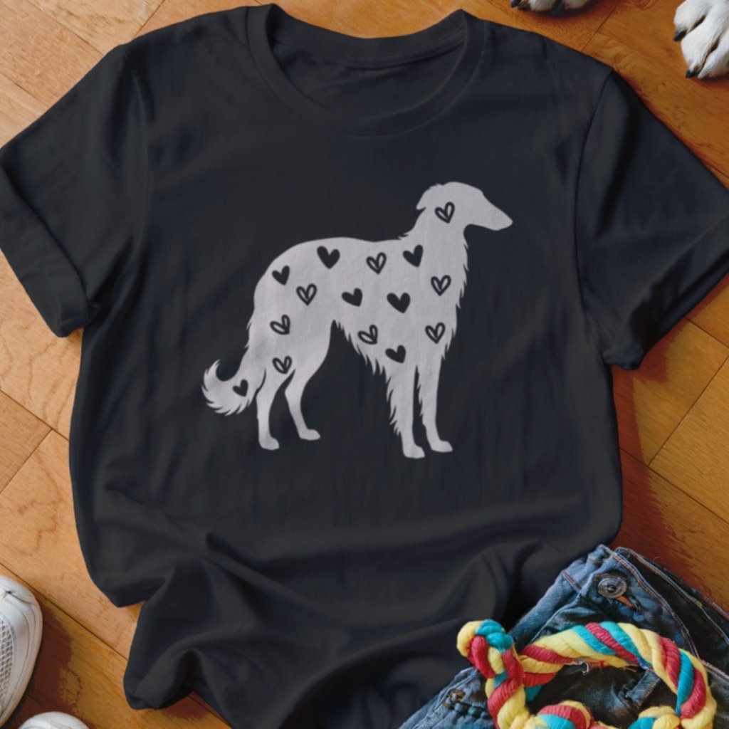 Borzoi Hearts Shirt - The Pawsitive Initiative