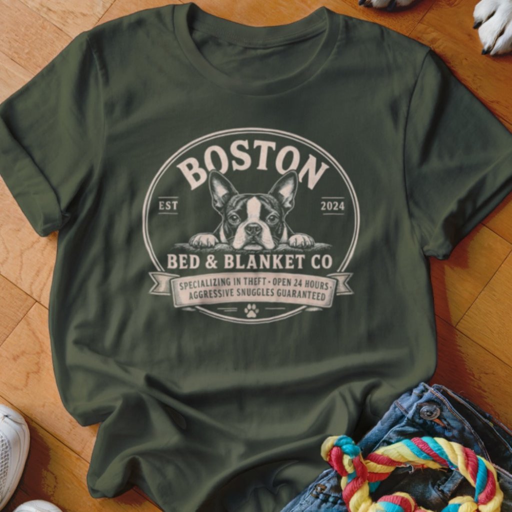 Boston Terrier Bed & Blanket Co Shirt - The Pawsitive Initiative