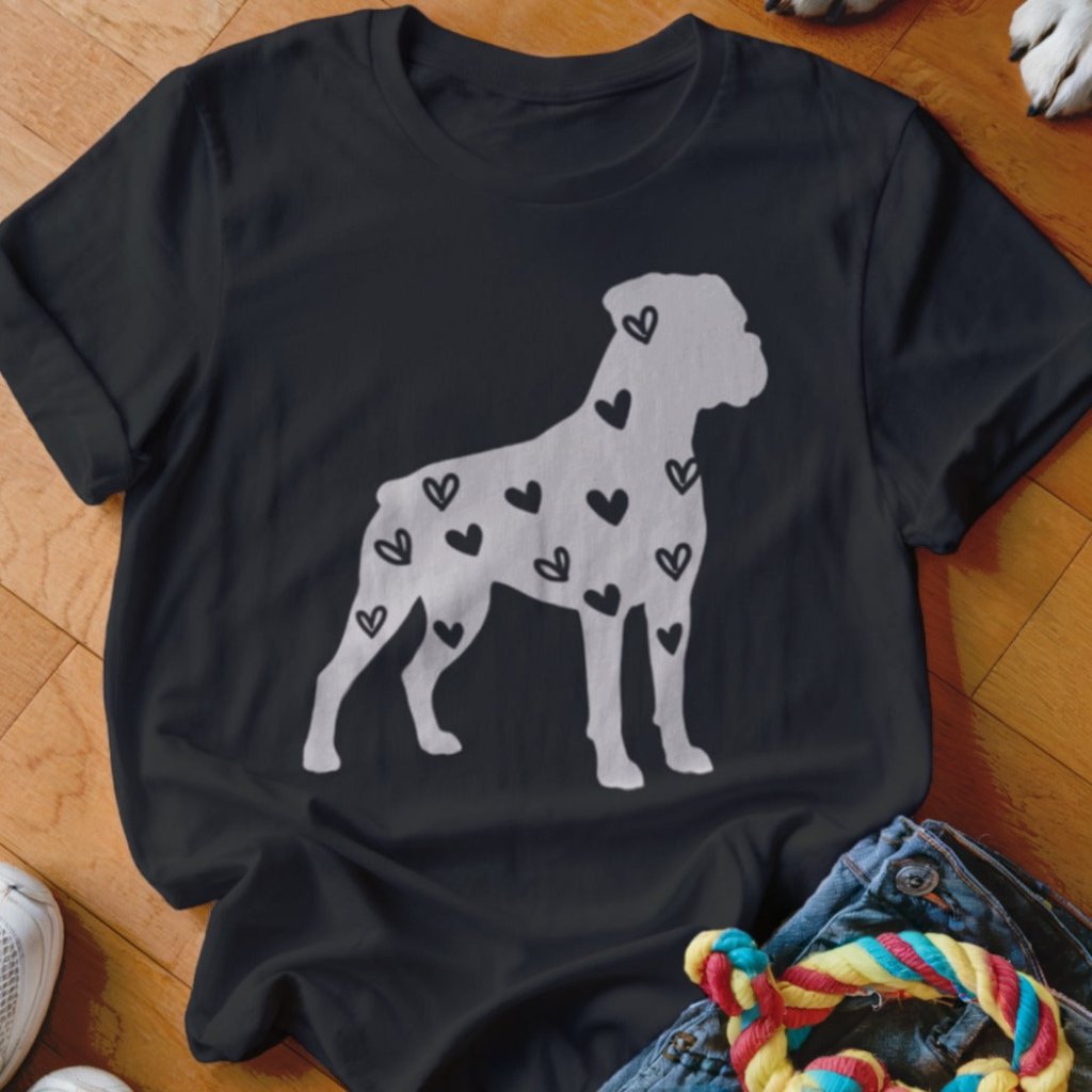 Boxer Hearts Shirt - The Pawsitive Initiative