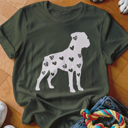 Boxer Hearts Shirt - The Pawsitive Initiative