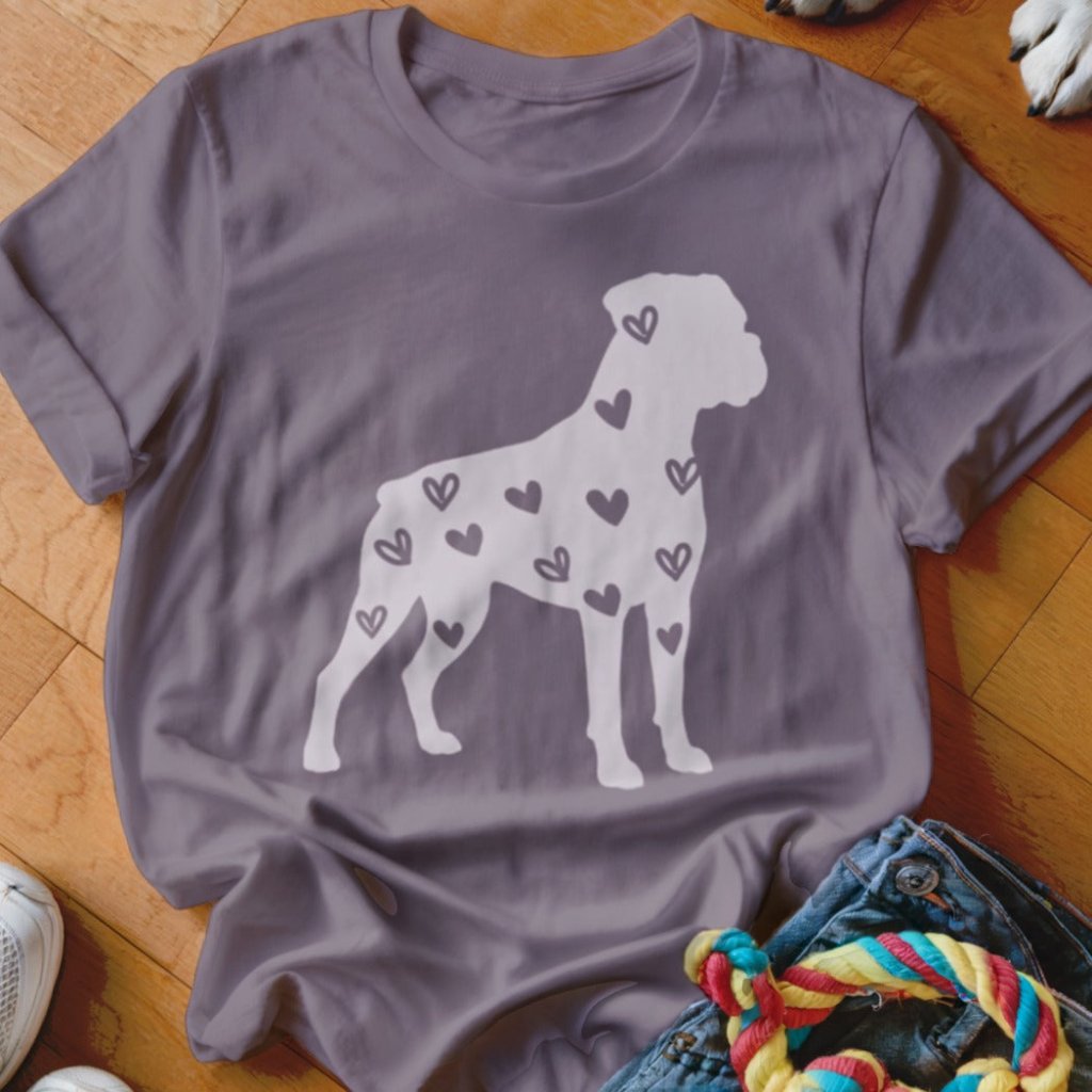 Boxer Hearts Shirt - The Pawsitive Initiative