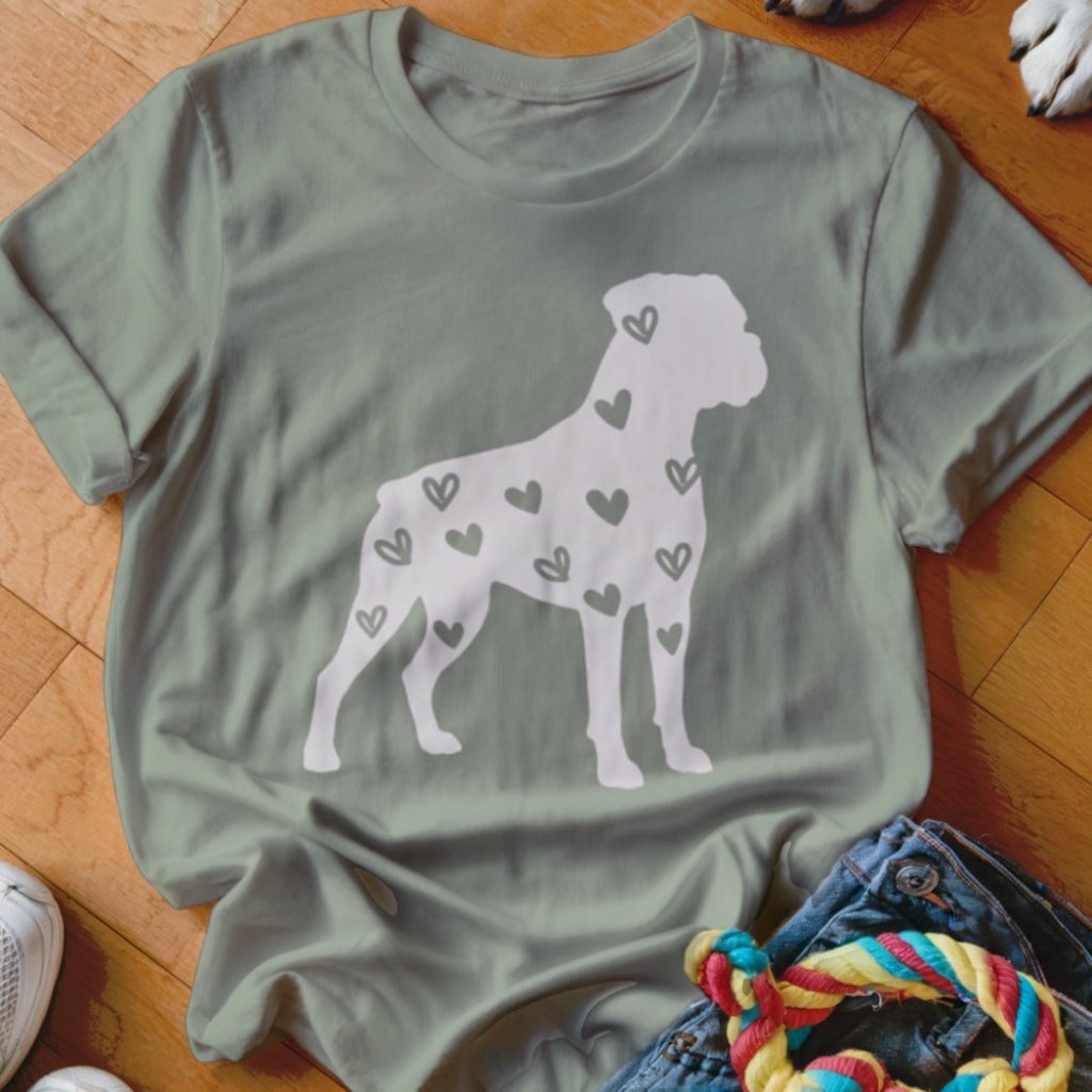 Boxer Hearts Shirt - The Pawsitive Initiative