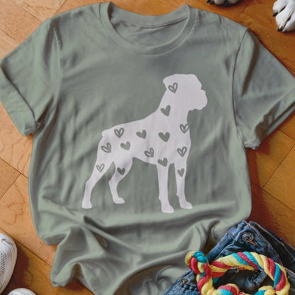Boxer Hearts Shirt - The Pawsitive Initiative