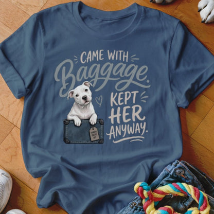 Came With Baggage White Pittie Shirt - The Pawsitive Initiative