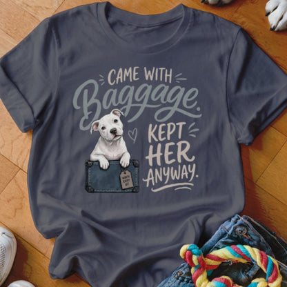 Came With Baggage White Pittie Shirt - The Pawsitive Initiative