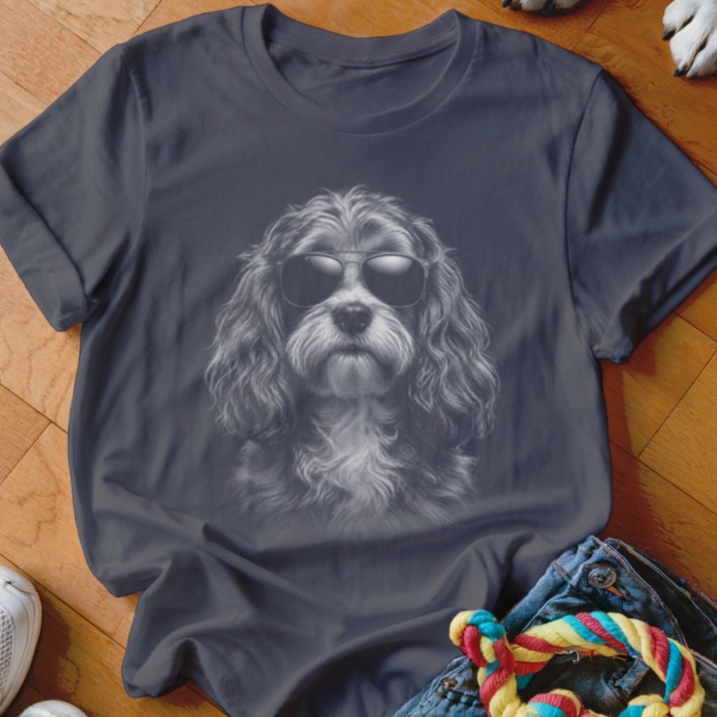 Cavapoo in Aviators Shirt - The Pawsitive Initiative