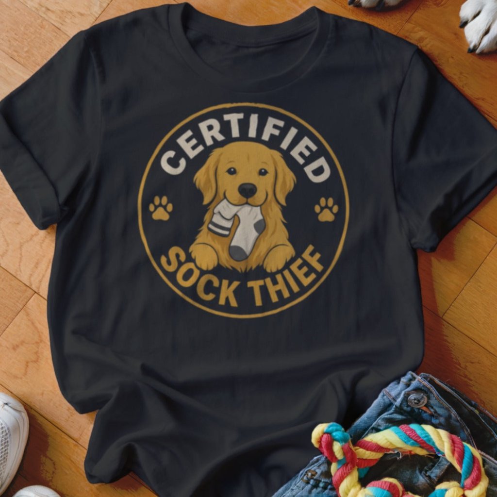 Certified Sock Thief Shirt - The Pawsitive Initiative