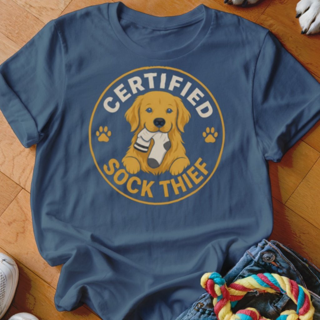 Certified Sock Thief Shirt - The Pawsitive Initiative