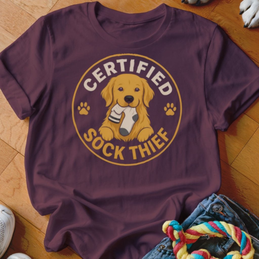 Certified Sock Thief Shirt - The Pawsitive Initiative