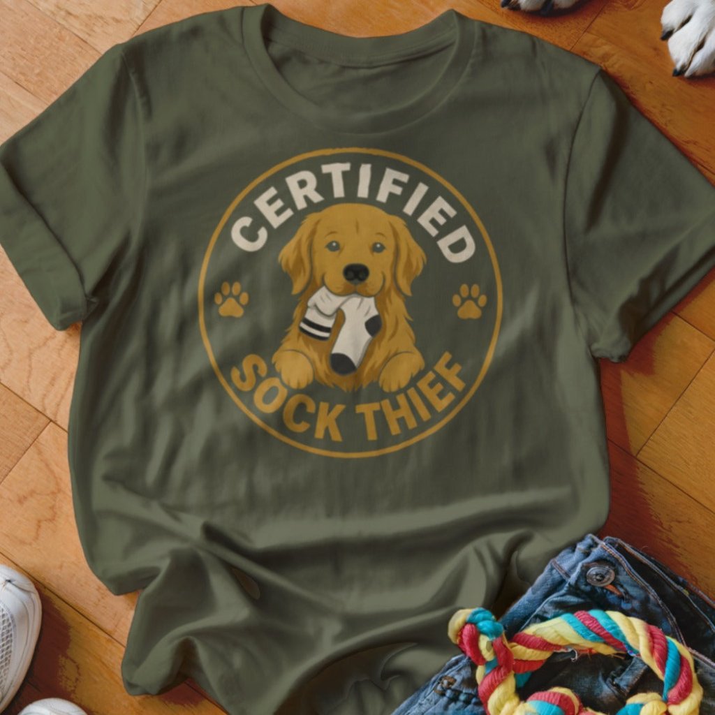 Certified Sock Thief Shirt - The Pawsitive Initiative