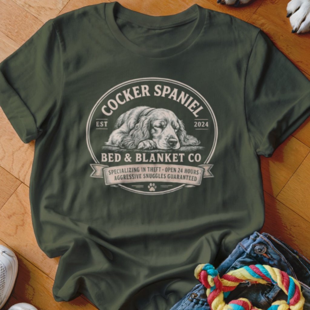 Cocker Spaniel Bed & Blanket Co Shirt - The Pawsitive Initiative