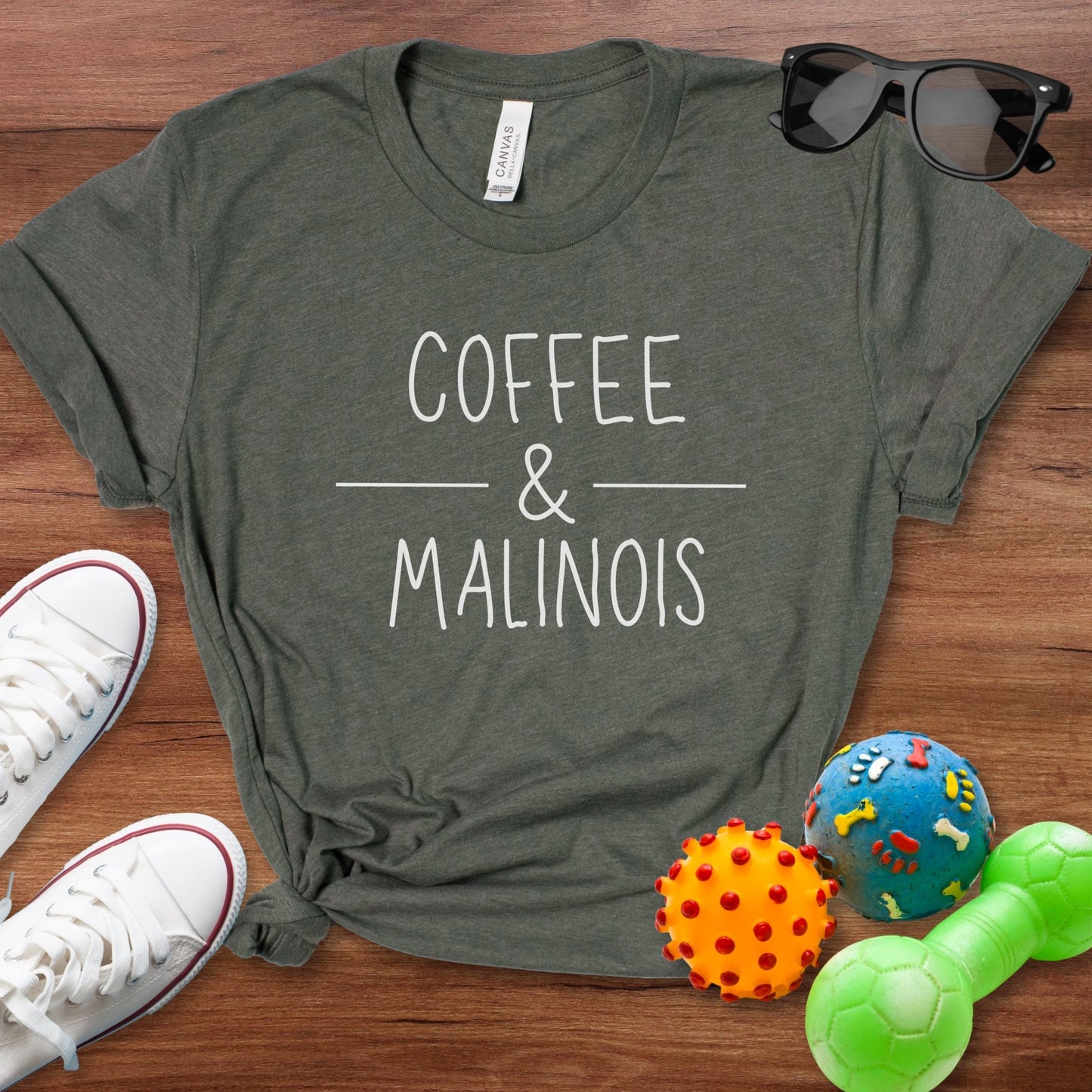 Coffee & Malinois Shirt - The Pawsitive Initiative